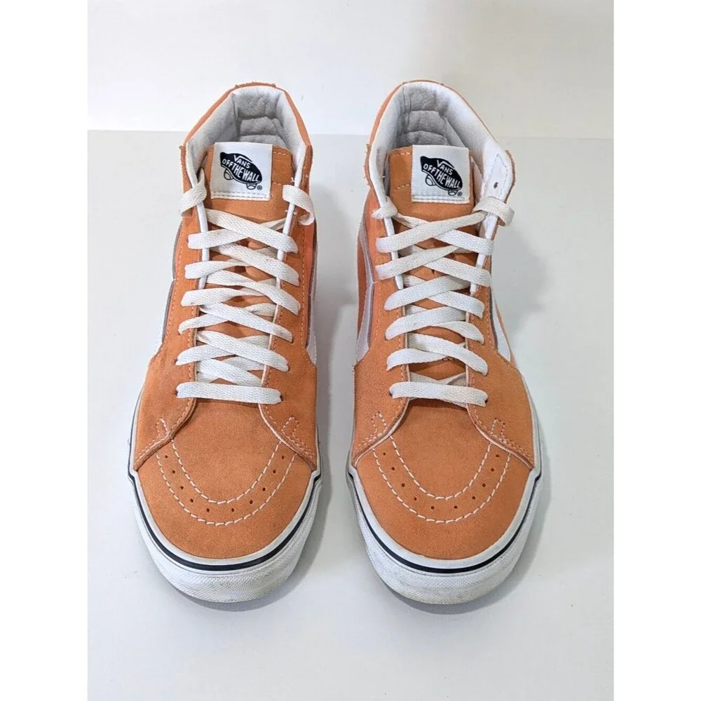 Vans Sk8-Hi Cadmium Orange / True White Sneakers - Size 9 Womens